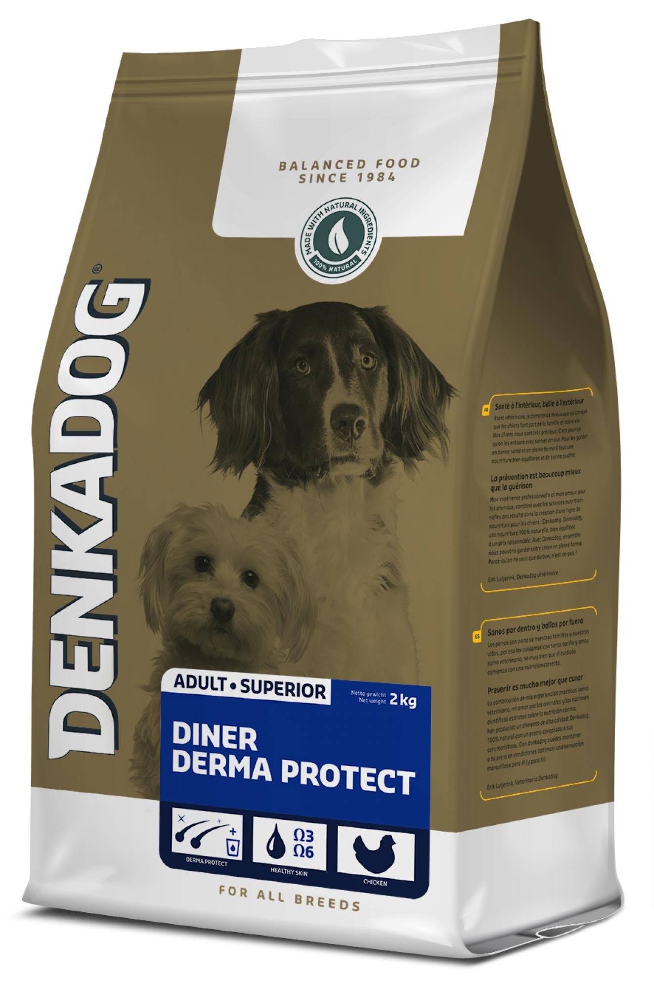 Denkadog Diner Derma Protect- Hondenvoer - 10 Kilogram - kip, rund Denkadog Diner Derma Protect- Hondenvoer - 10 Kilogram - kip, rund