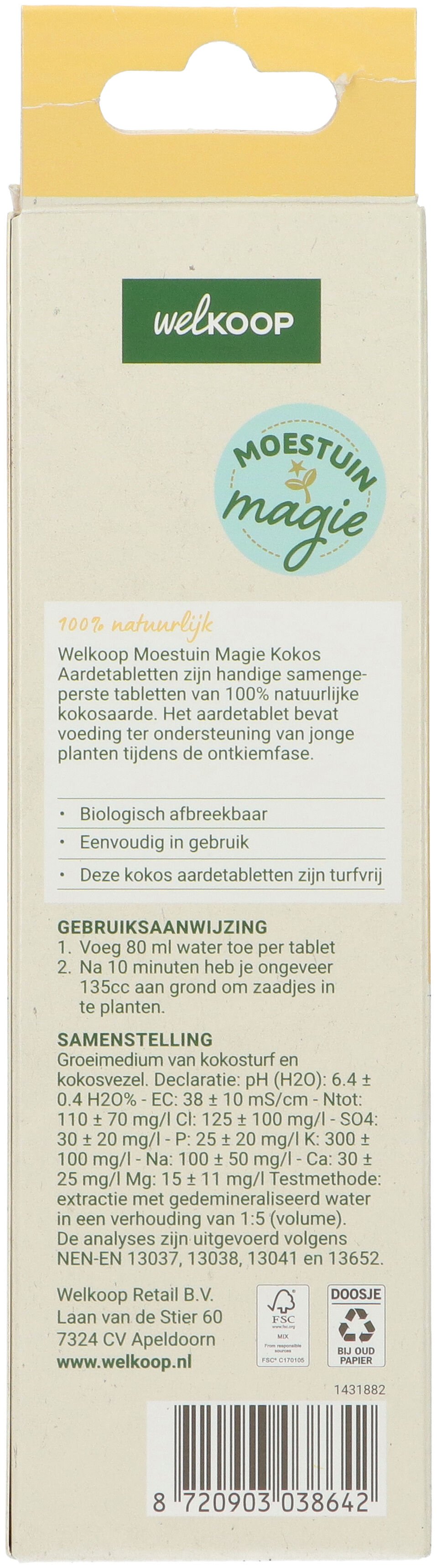 Welkoop Moestuin Magie - Kokos Aardetabletten - 16 Stuks