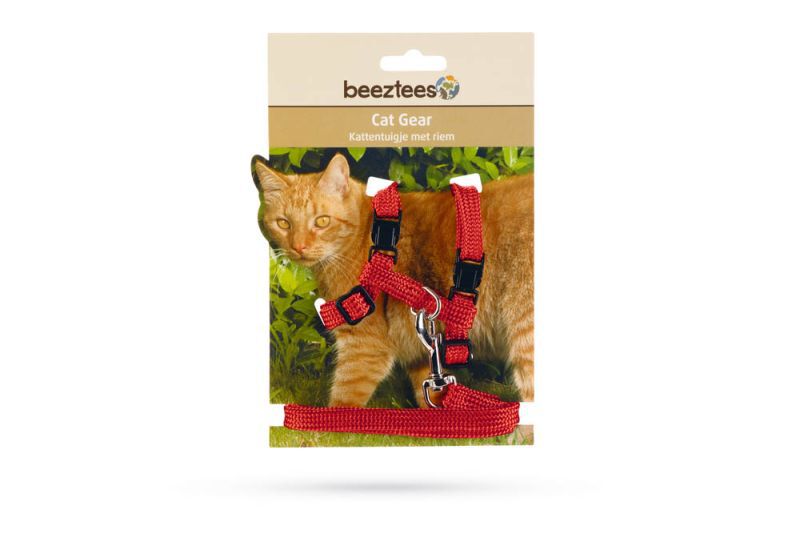 BEEZTEES - Kattentuigje - Rood - 100 cm