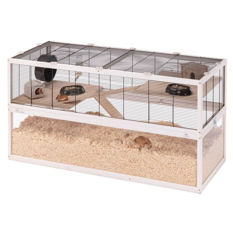 Ferplast Domster 120 - Hamsterkooi - Wit - 50x120x66.5 cm