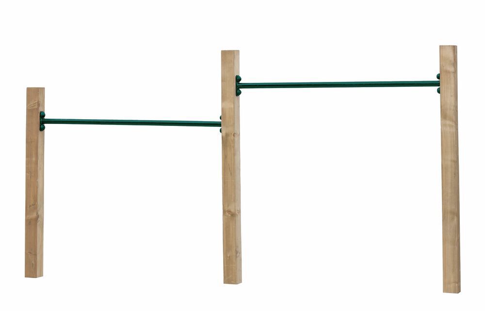 Swing King - Duikelrek dubbel - Groen - Hout Swing King - Duikelrek dubbel - Groen - Hout
