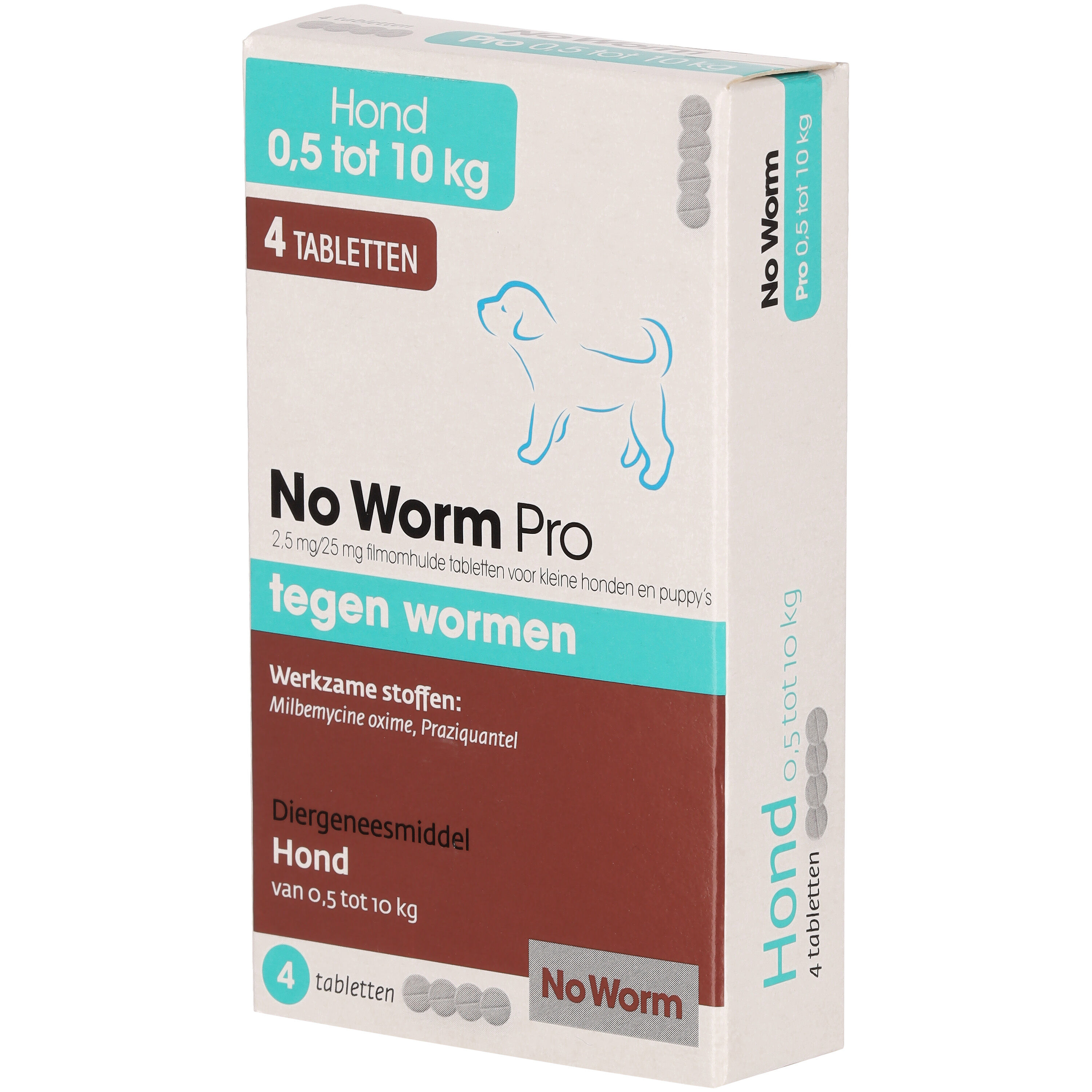 No worm Pro Kauwkablet - Ontworming Kleine honden en puppy's - 4 Stuks - M