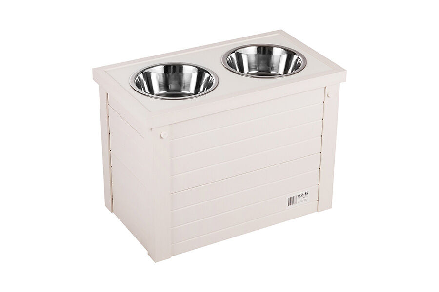New Age Pet® Piedmont Dinerset - Voer & Drinkbak - Wit - Extra large
