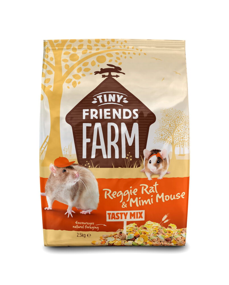 Tiny Friends Farm Reggie Rat - Rattenvoer - 2.5 Kilogram Tiny Friends Farm Reggie Rat - Rattenvoer - 2.5 Kilogram