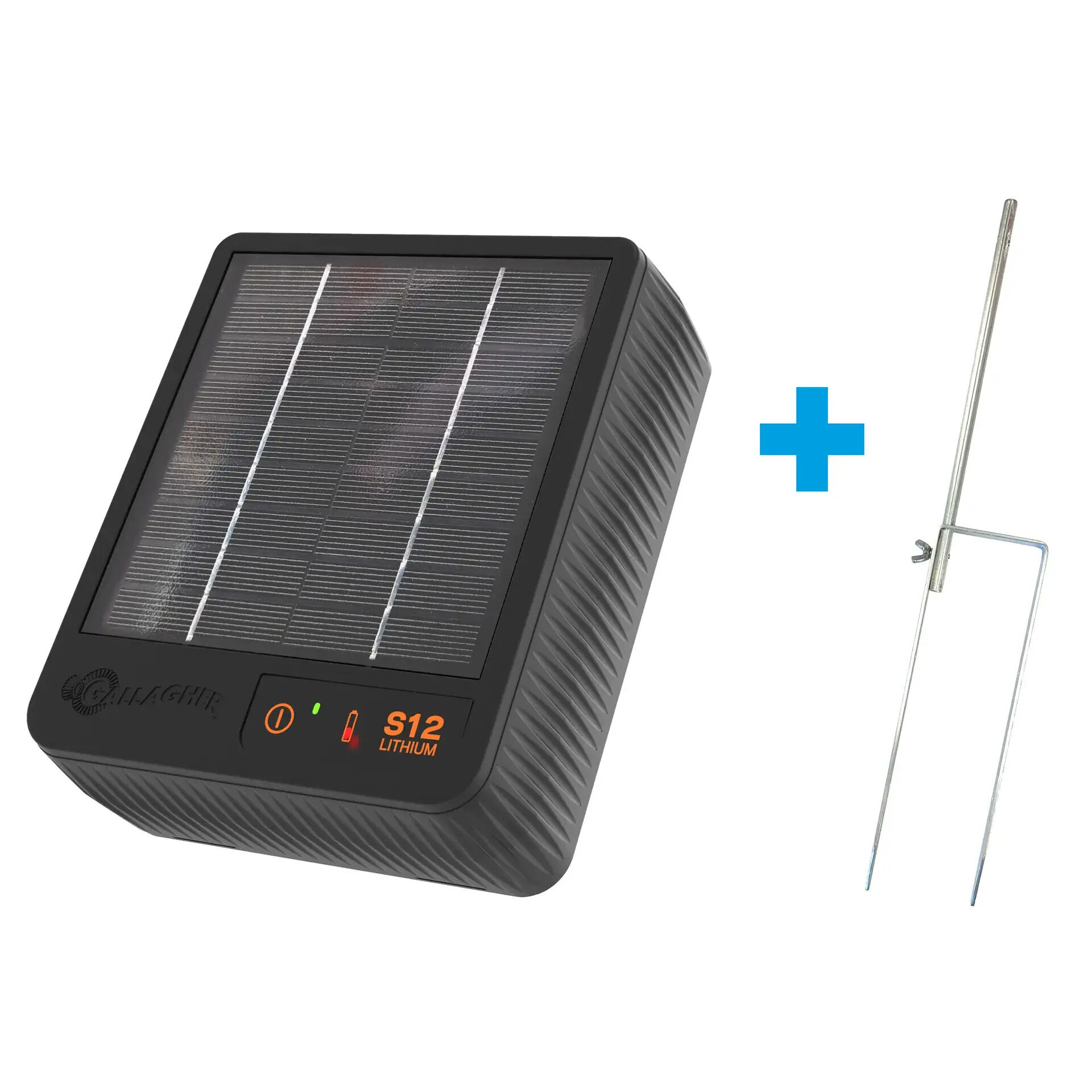 Gallagher Solar S12 Incl. Lithium Batterij met gratis Standaard - Solar schrikdraadapparaat - 16.5 cm - 14 cm Gallagher Solar S12 Incl. Lithium Batterij met gratis Standaard - Solar schrikdraadapparaat - 16.5 cm - 14 cm