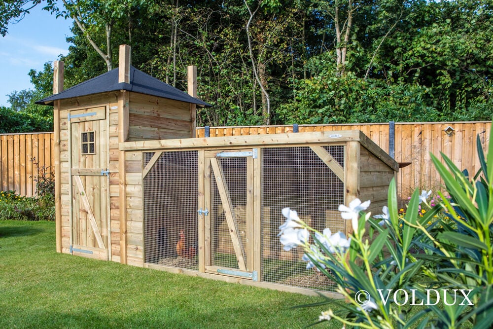 Voldux Hooiberg Lotte - Kippenhok met ren - Naturel
