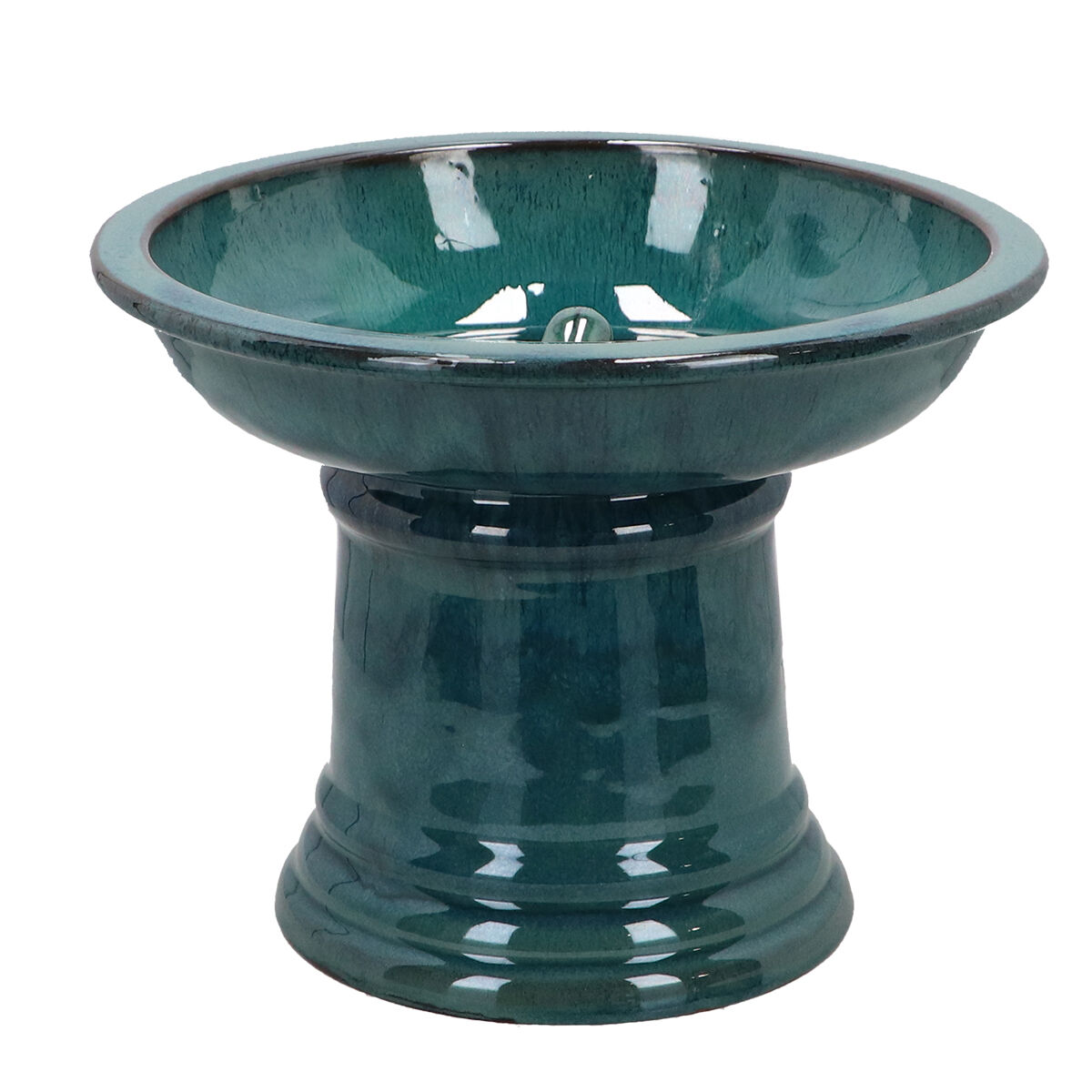 Esschert Design - Waterschaal op voet - Blauw - 22.3x28.8x28.8 cm