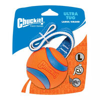 Chuckit Ultra Tug - Bal - Hondenspeelgoed - oranje/blauw - 26x7x7 cm