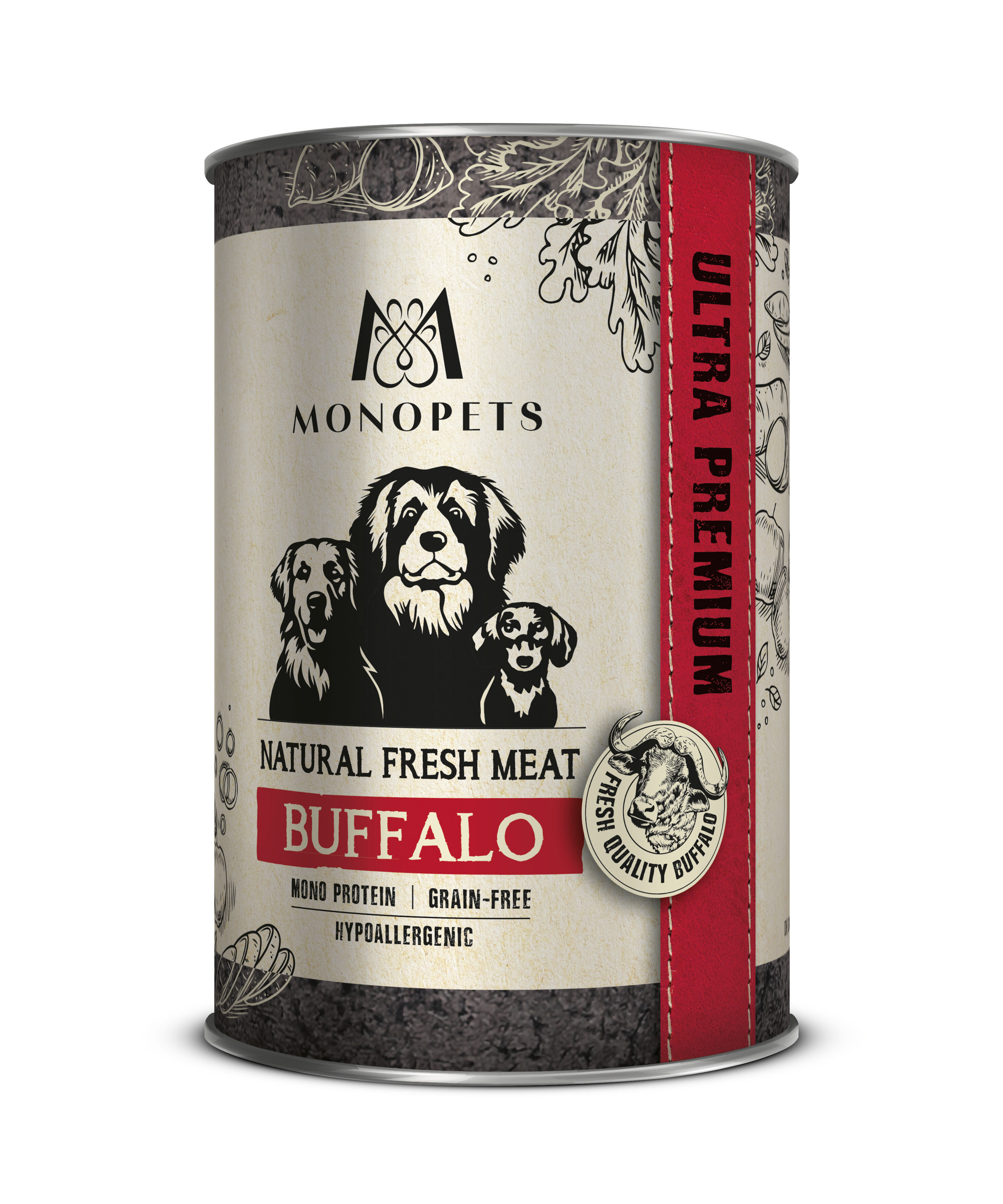 Monopets Naturel Fresh Meat - Graanvrij - Hondenvoer - 1 Gram - Buffel Monopets Naturel Fresh Meat - Graanvrij - Hondenvoer - 1 Gram - Buffel