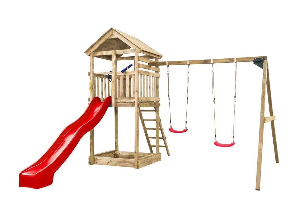 Swing King Daan - Speeltoestel - Rood - Hout Swing King Daan - Speeltoestel - Rood - Hout