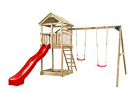 Swing King Daan - Speeltoestel - Rood - Hout