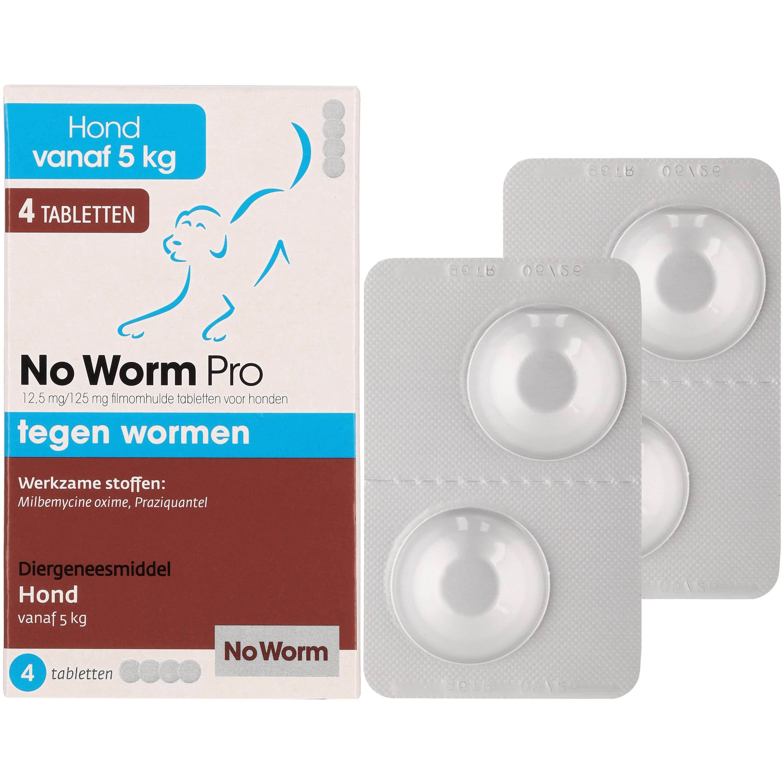 No worm Pro Kauwkablet - Ontworming Hond - 4 Stuks - L