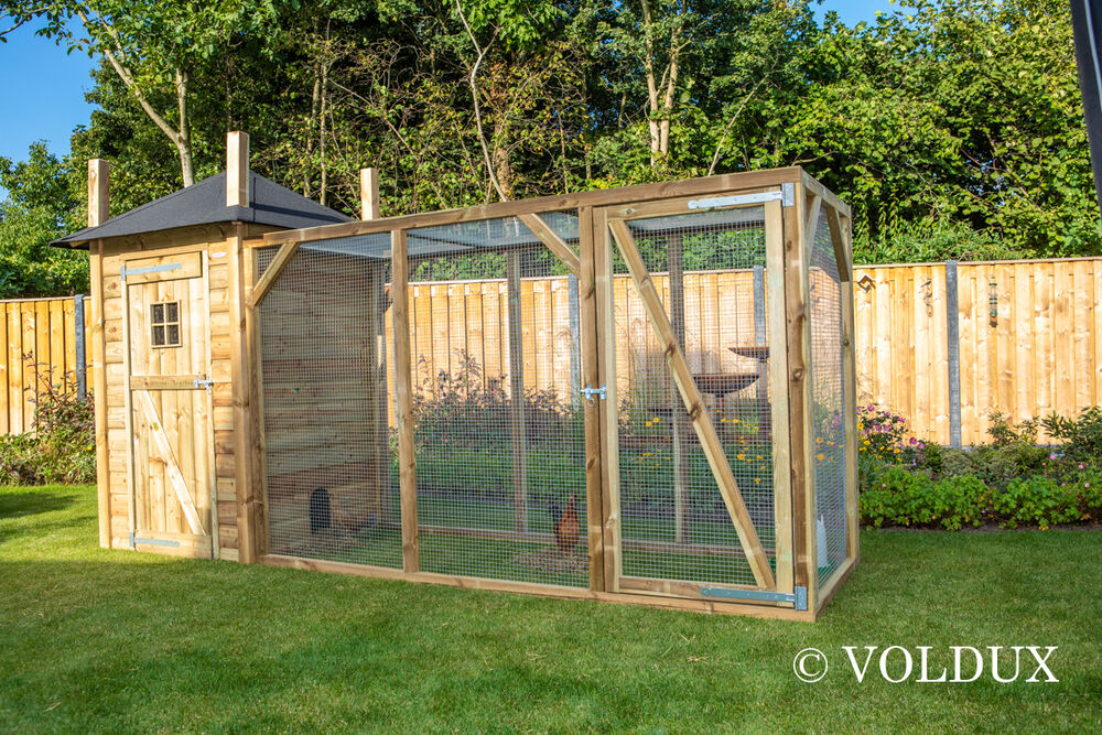 Voldux Hooiberg Eline XL - Kippenhok met ren - Naturel