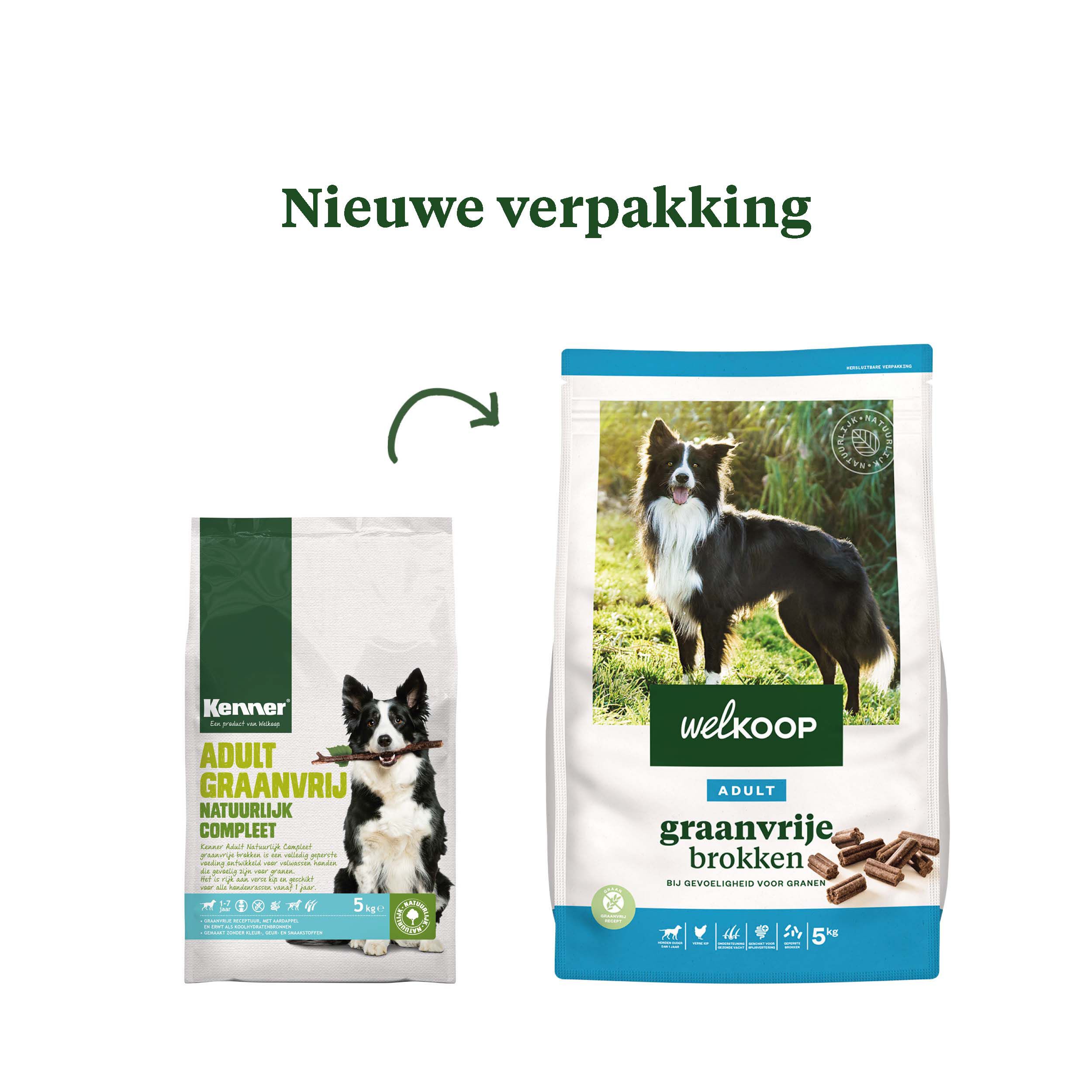 Welkoop Adult Geperste brokken - Graanvrij - Hondenvoer - 5 Kilogram - kip