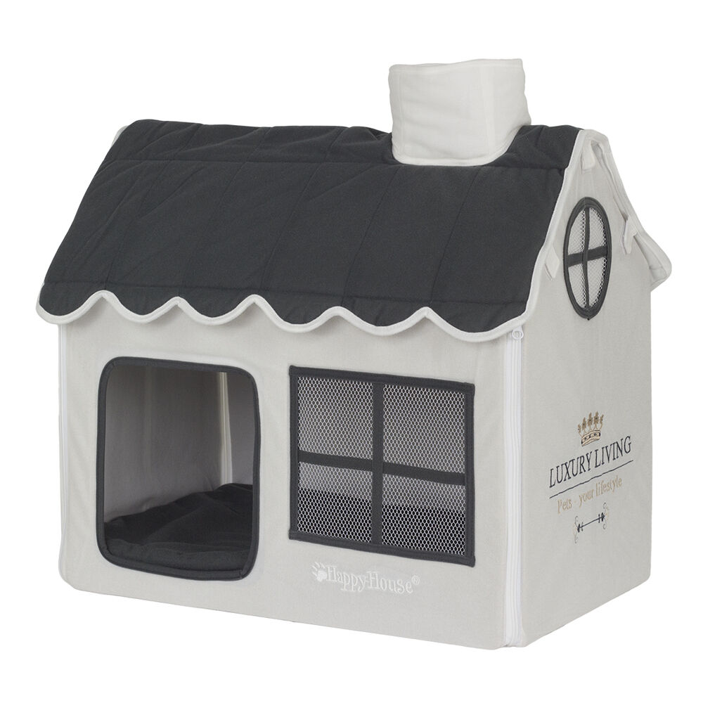 Happy-House Villa Luxury Living - Hondenkussen - Offwhite/Grij - 49x52x36 cm - Klein Happy-House Villa Luxury Living - Hondenkussen - Offwhite/Grij - 49x52x36 cm - Klein
