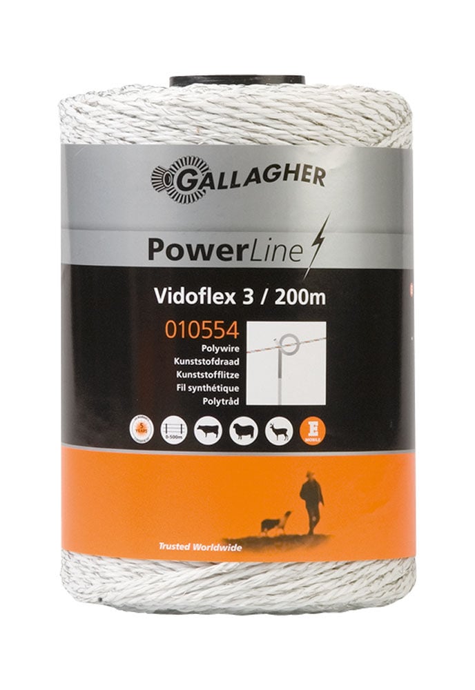 Gallagher Vidoflex 3 - 15 cm - 200 Meter - Wit - 8 cm - 20000 cm