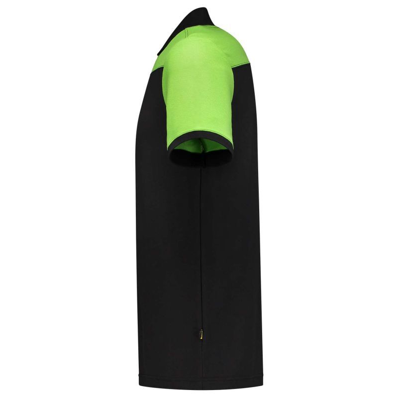Tricorp Bicolor Naden  - Poloshirt - Zwart Lichtgroen - 3XL