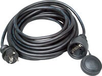 Kopp geaard 10 meter 3x1.5mm2 - Verlengsnoer - 16 - Zwart - 1000 cm