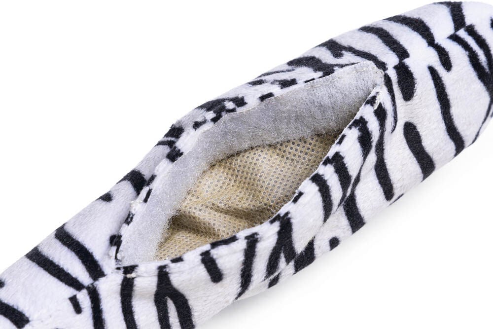 Beeztees Zebrastaart Jungle - Kattenspeeltje - Wit