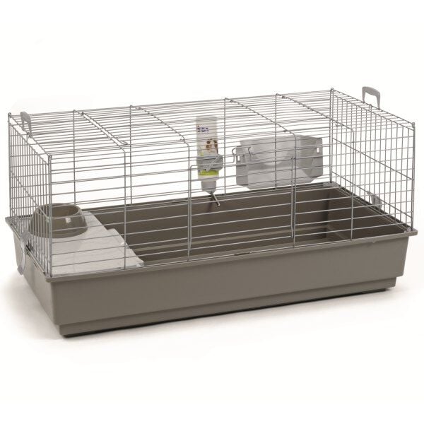Savic Nero Deluxe 3 - Konijnenkooi - Zilver Grijs - 47x100x50 cm Savic Nero Deluxe 3 - Konijnenkooi - Zilver Grijs - 47x100x50 cm