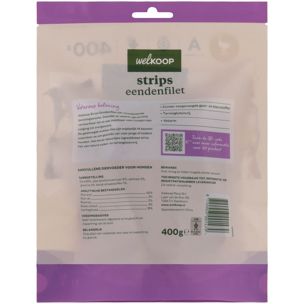 Welkoop - Strips Eendenfilet - 400 Gram - eend