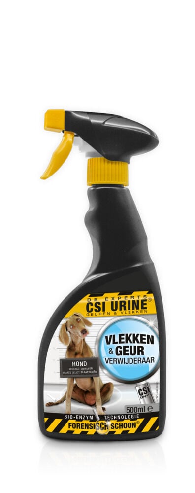 CSI Urine Hond - Puppy Spray - Vlek en Geurverwijderaar - 500 Milliliter - Transparant CSI Urine Hond - Puppy Spray - Vlek en Geurverwijderaar - 500 Milliliter - Transparant