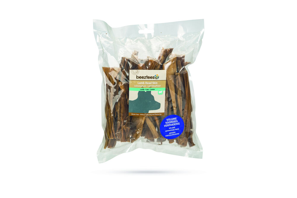 Beeztees Lamskophuid - Hondensnack - 300 Gram - lam Beeztees Lamskophuid - Hondensnack - 300 Gram - lam
