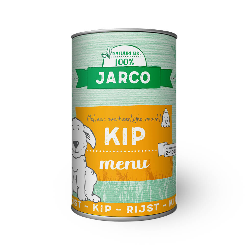 Jarco Dog Blik - Hondenvoer - 400 Gram - kip Jarco Dog Blik - Hondenvoer - 400 Gram - kip