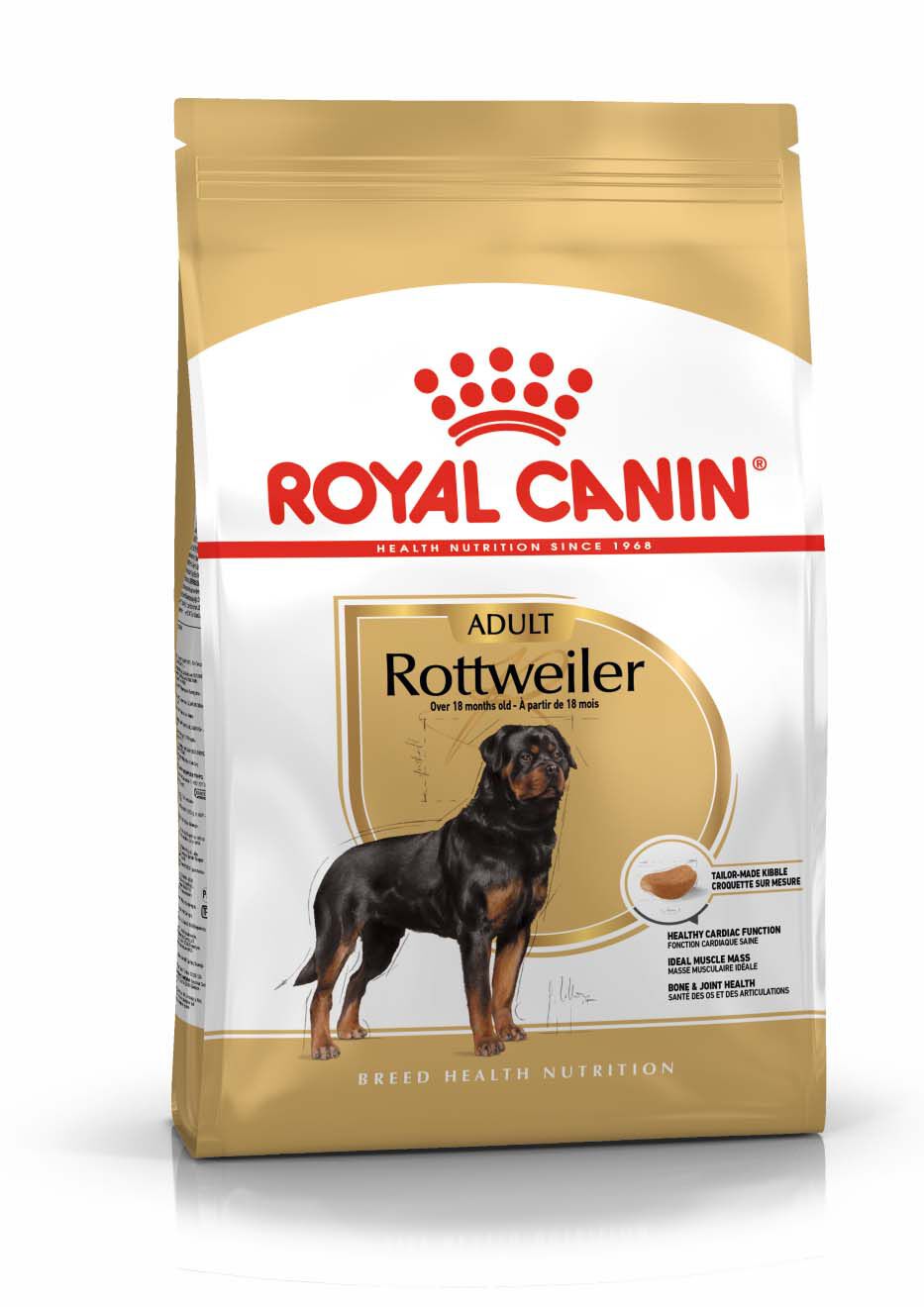 Royal Canin Rottweiler Adult - Hondenvoer - 12 Kilogram - gevogelte Royal Canin Rottweiler Adult - Hondenvoer - 12 Kilogram - gevogelte