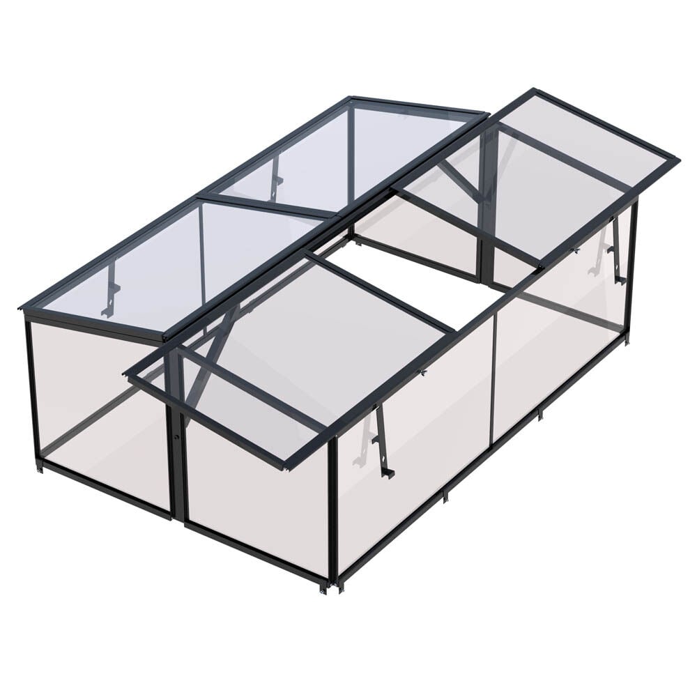 Royal Well Parsley Planter - Broeikas - Zwart - 80x120x46 cm - Veiligheidsglas