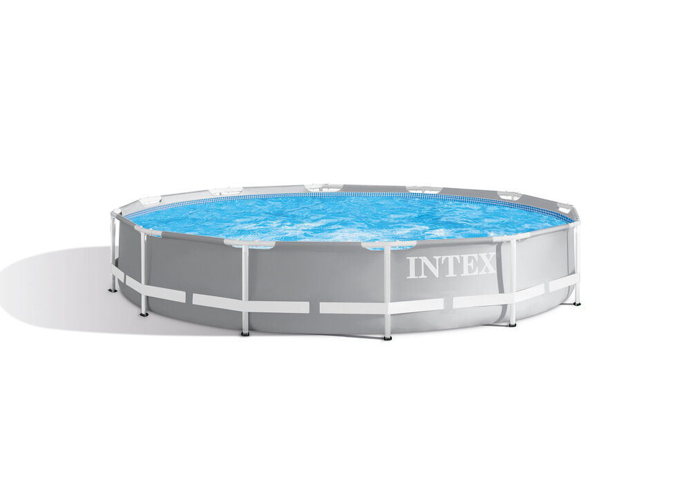Intex Prism Frame Pool Set - Zwembad - Grijs - 76x366x76 cm - 366 cm