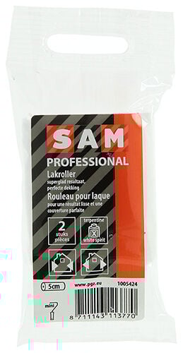 SAM - Lakviltroller 2 x 5cm - 13x7x3 cm - Wit - 5.6 cm