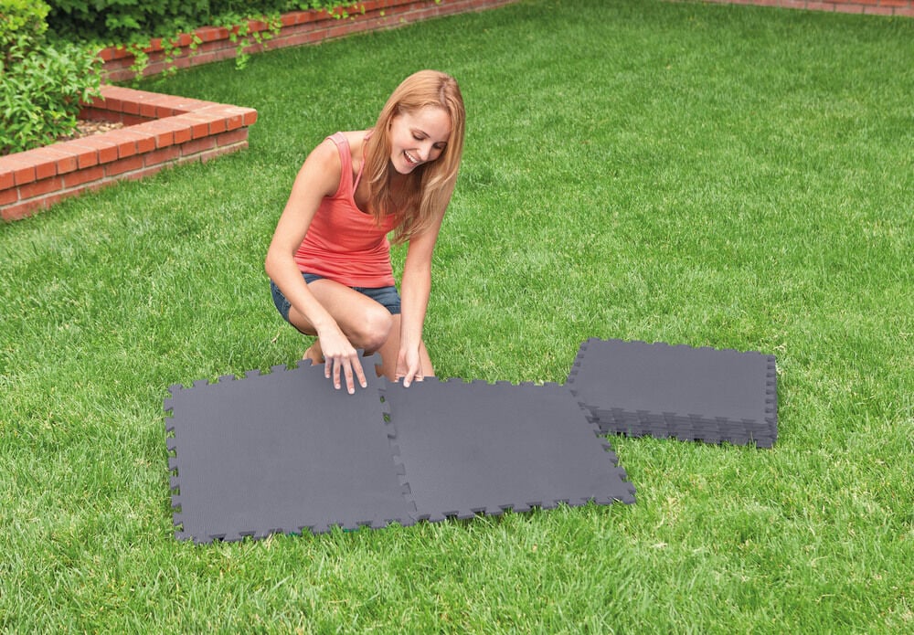 Intex - Vloertegels - 8 stuks - Grijs - 50x50x0.5 cm