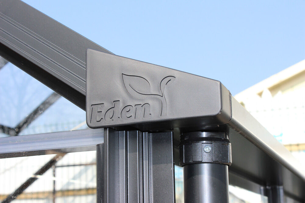 Eden Birdlip 46 - Tuinkas - zwart - 213x147.8x194 cm - Veiligheidsglas