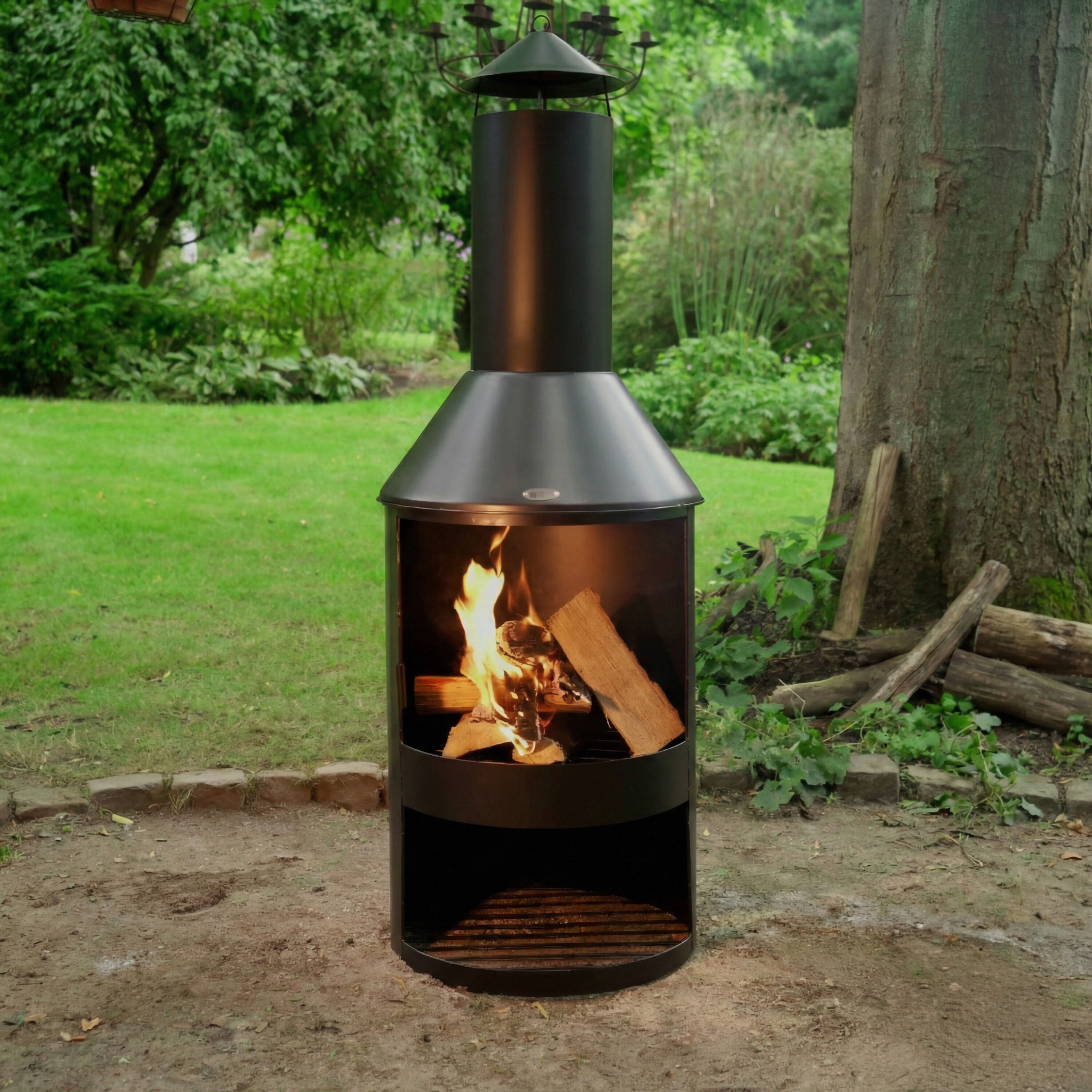 HEAT Larvik - Tuinhaard - Rond - Zwart - Staal