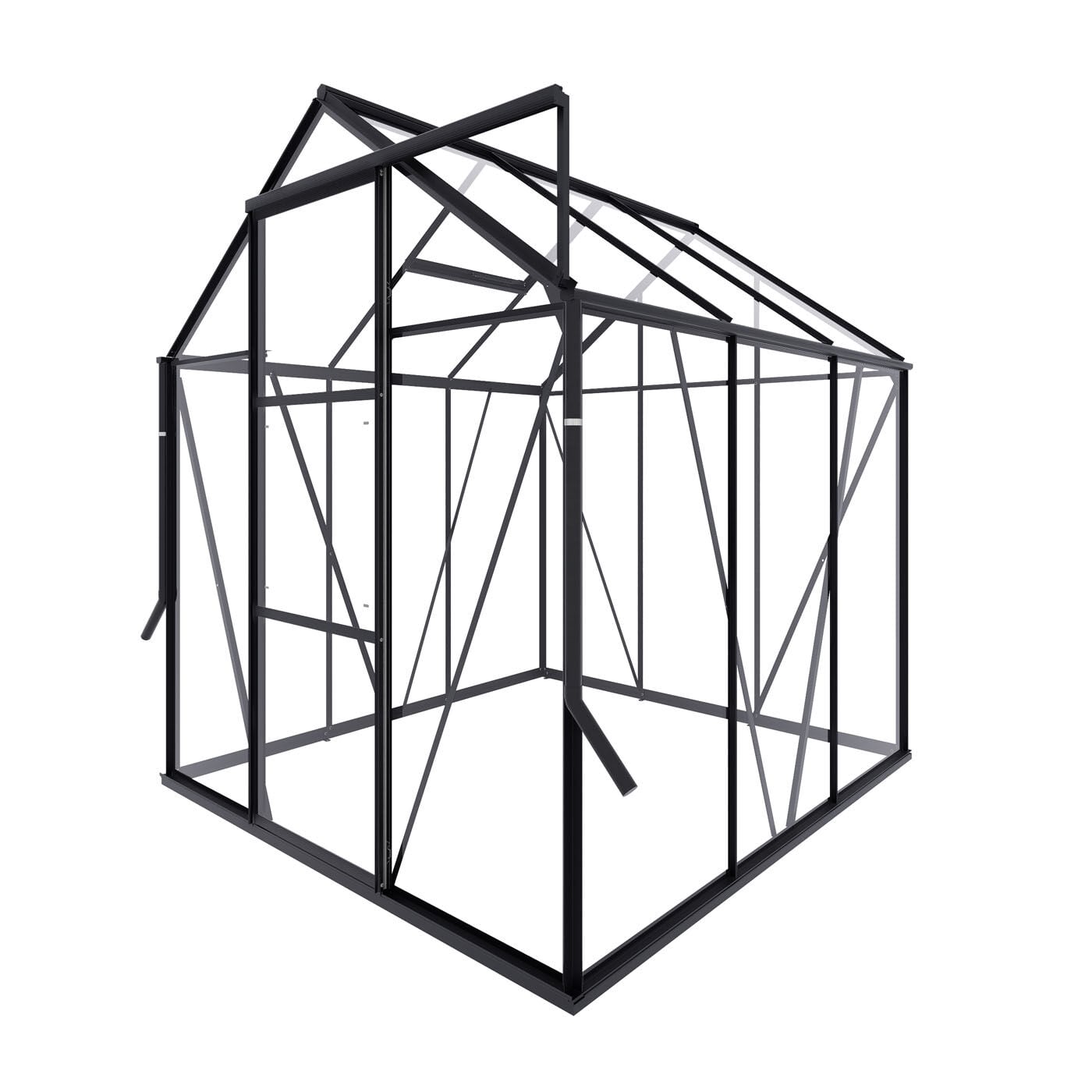Royal Well Kate I Full Options - Tuinkas - Zwart - 217x192x192 cm - Veiligheidsglas