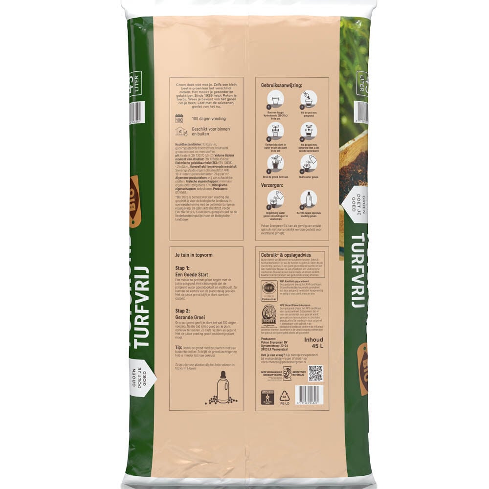 Pokon Turfvrij - Potgrond - 45 Liter
