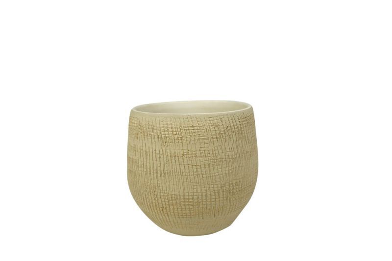 TS COLLECTION Ryan - Bloempot - Bruin - 18 cm