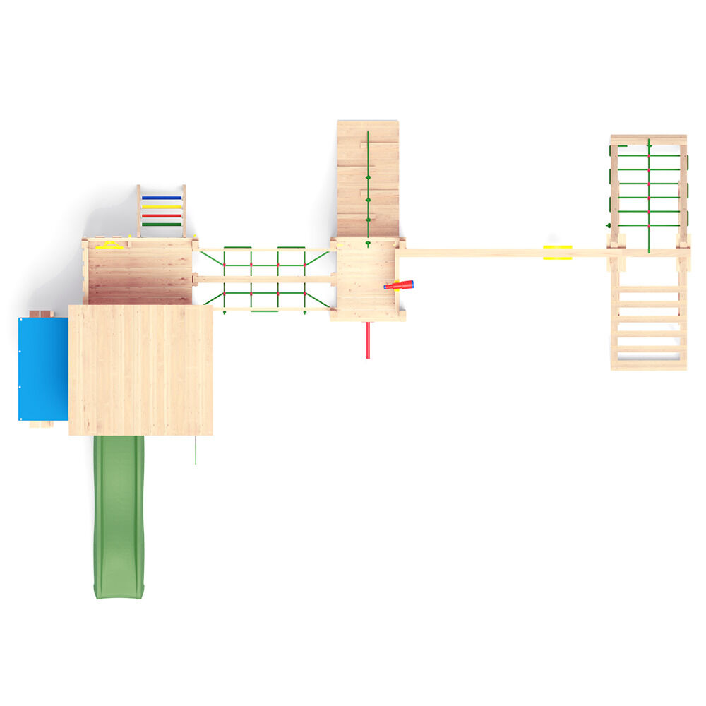 Jungle Gym Ulsteinv Grenen - Speeltoestel - Donker groen - Grenenhout