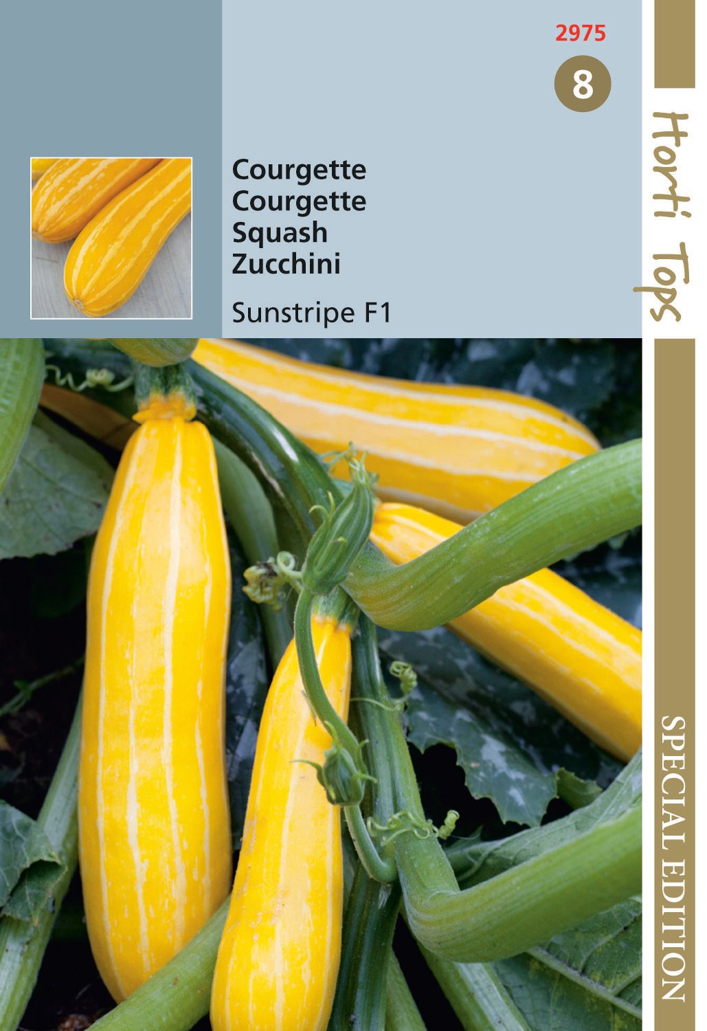 Hortitops Courgette Sunstripe geel F1 Cucurbita pepo - Groentezaden