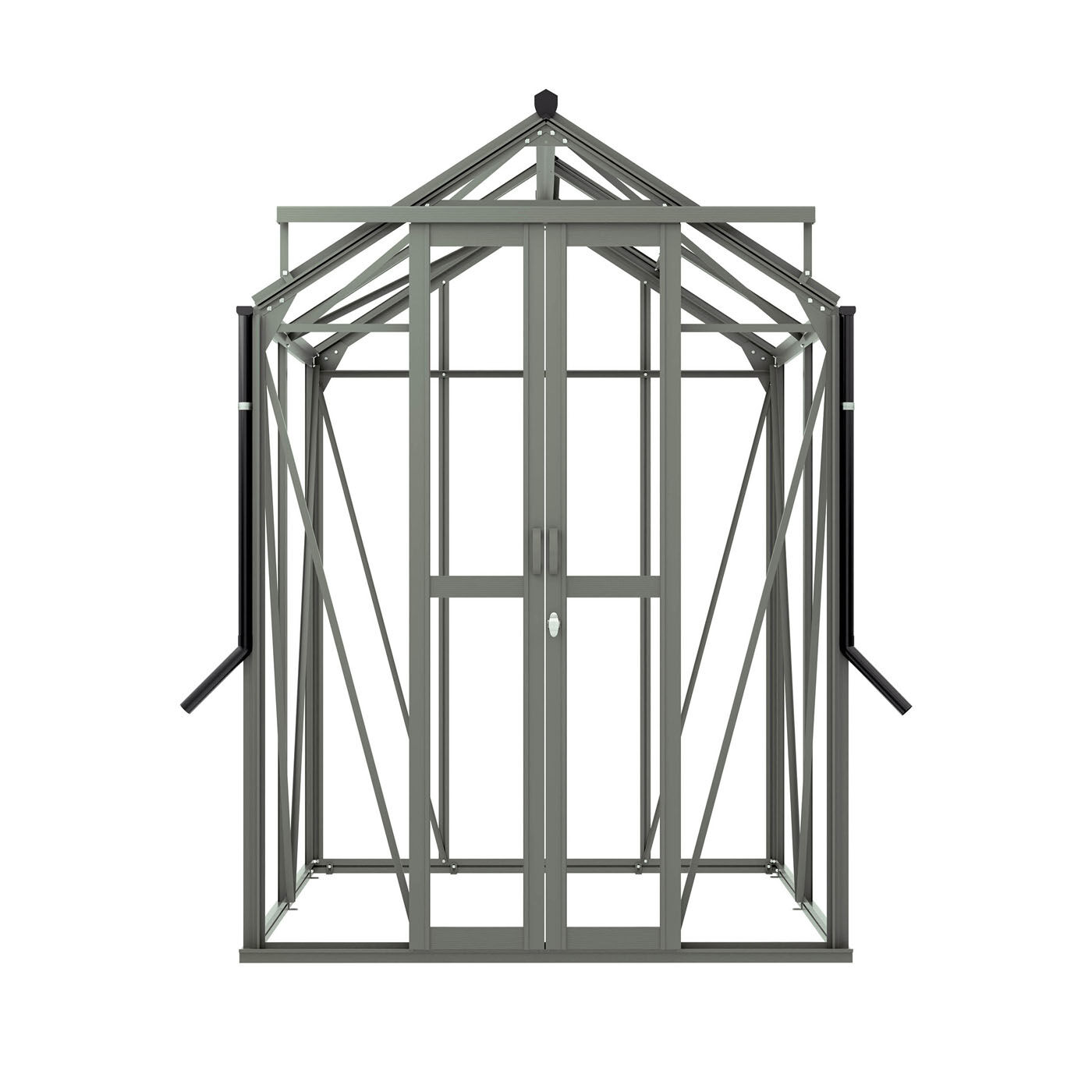 Royal Well Anne I Full Options - Tuinkas - Groengrijs - 211.2x149.8x150.7 cm - Veiligheidsglas