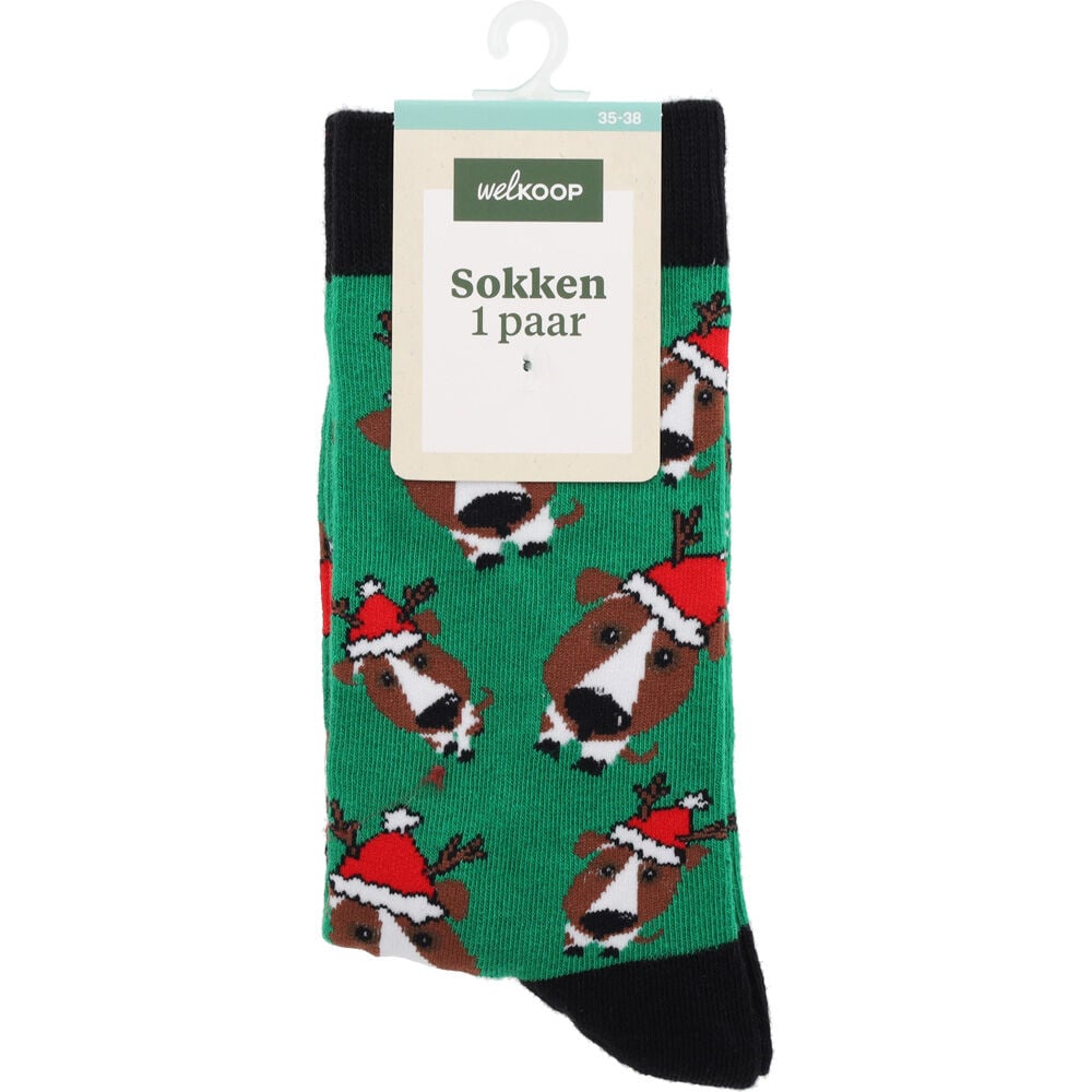 Welkoop Fun Kerst Hond - Sokken