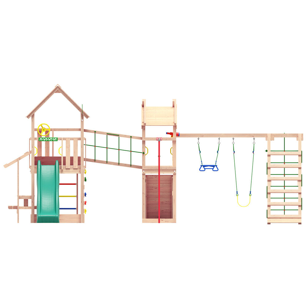 Jungle Gym Ulsteinv Grenen - Speeltoestel - Donker groen - Grenenhout