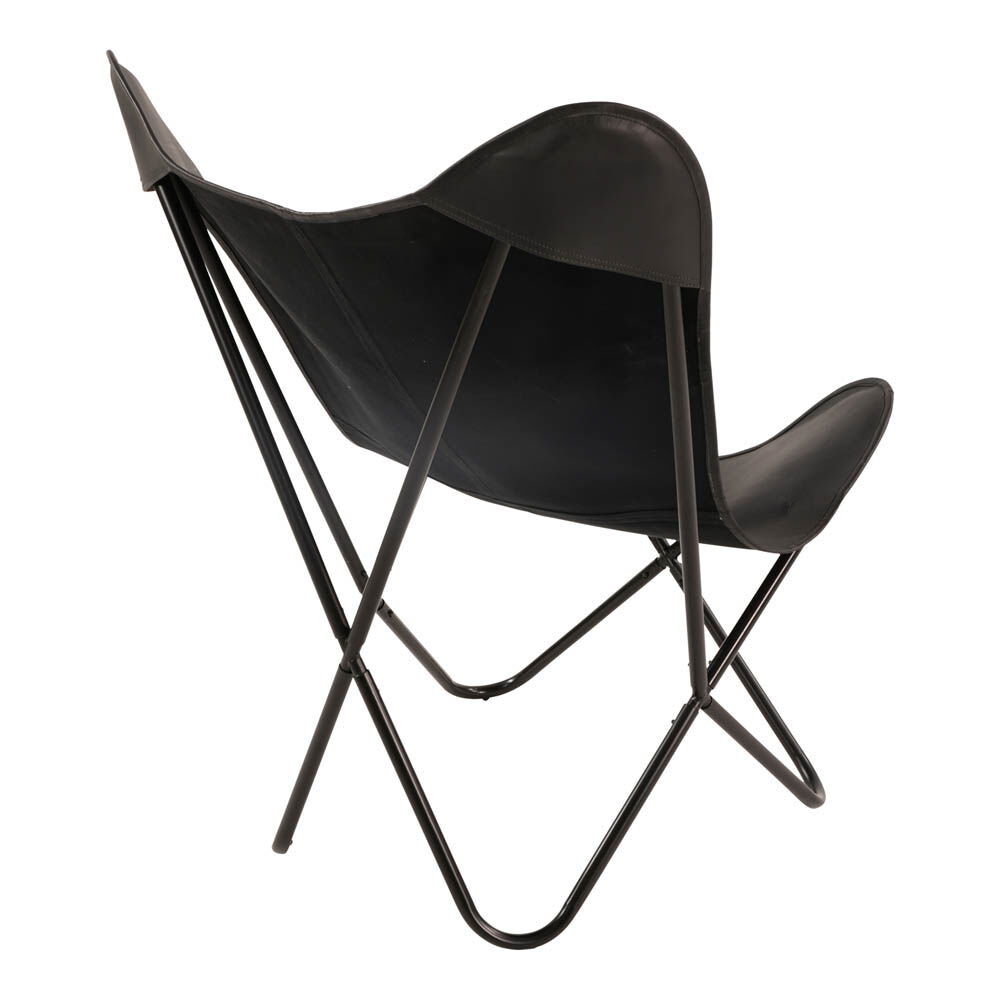 Lesli Living Buffalo - Relaxstoel - Zwart - 1x75x75 cm