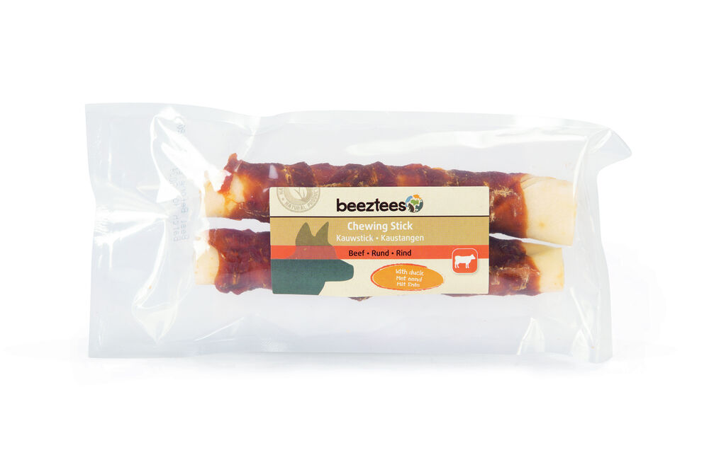 Beeztees Kauwstick- Hondensnack - 2 Stuks - Eend - M Beeztees Kauwstick- Hondensnack - 2 Stuks - Eend - M