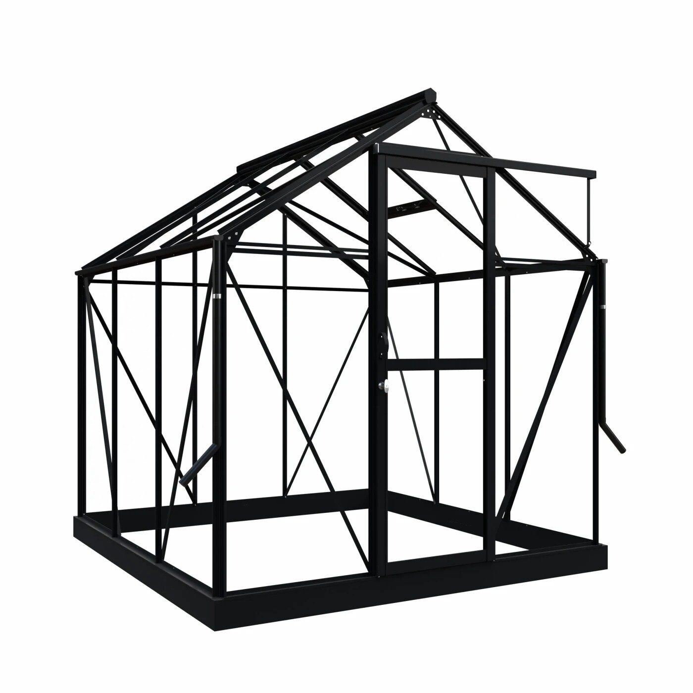 Royal Well Mary I - Tuinkas - zwart - 241x212x222 cm - Veiligheidsglas & polycarbonaat Royal Well Mary I - Tuinkas - zwart - 241x212x222 cm - Veiligheidsglas & polycarbonaat