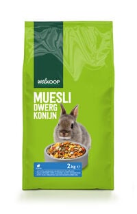 Welkoop Muesli - Dwergkonijnenvoer - 2 Kilogram