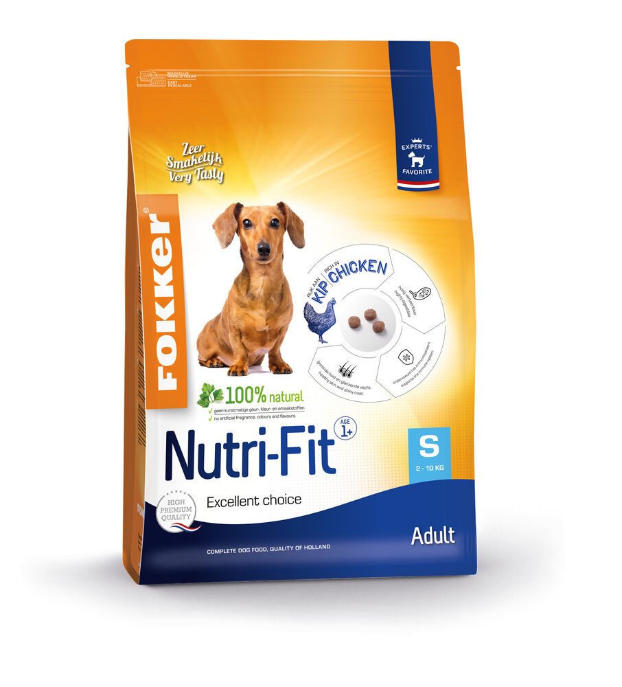 Fokker Nutri-Fit S - Hondenvoer - 7 Kilogram - kip, rijst Fokker Nutri-Fit S - Hondenvoer - 7 Kilogram - kip, rijst
