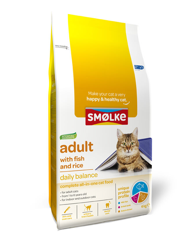 Smölke Adult - Kattenvoer - 4 Kilogram - vis Smölke Adult - Kattenvoer - 4 Kilogram - vis