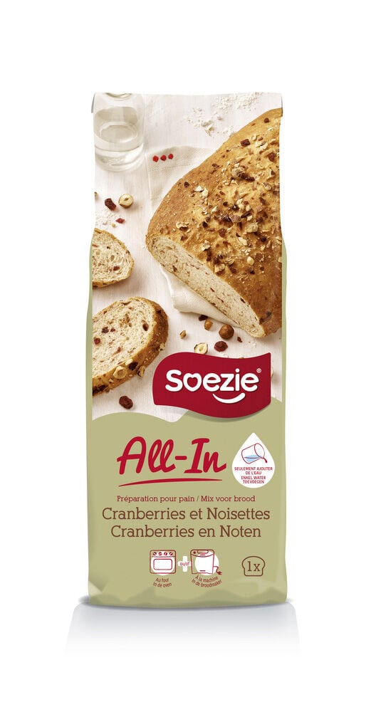 Soezie All-in-mix Cranberry-notenbrood - Broodmeel